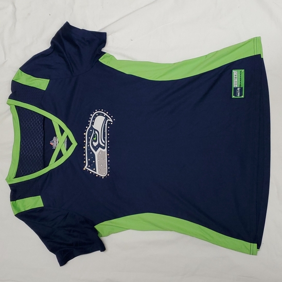 Majestic Fan Fashion Tops - Ladies Seahawks Shirt